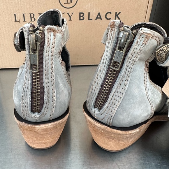 Liberty Black “Sully” cutout boots in brushed bluish gray leather. New in box! - Picture 5 of 6